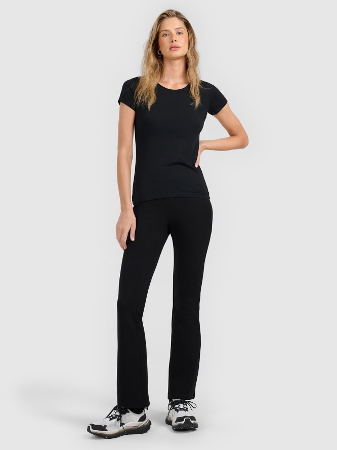 4F T-shirt slim gładki damski XS