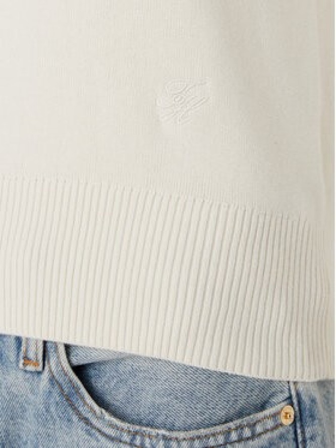 Tommy Hilfiger Sweter Full WW0WW52298 Kremowy Regular Fit