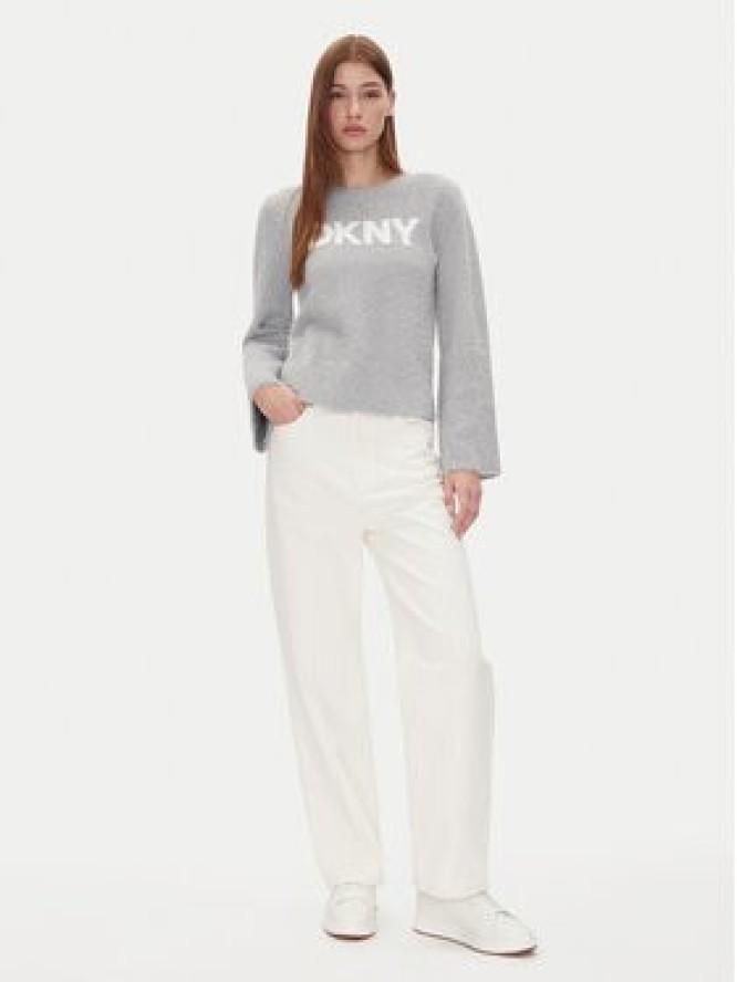 DKNY Sweter DJ4R0504 Szary Regular Fit