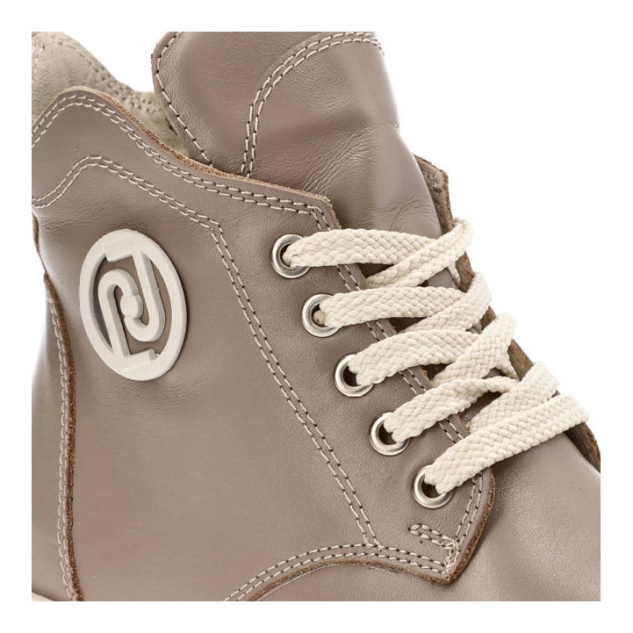 Beżowe Botki Ravini Damskie Codzienne Obuwie