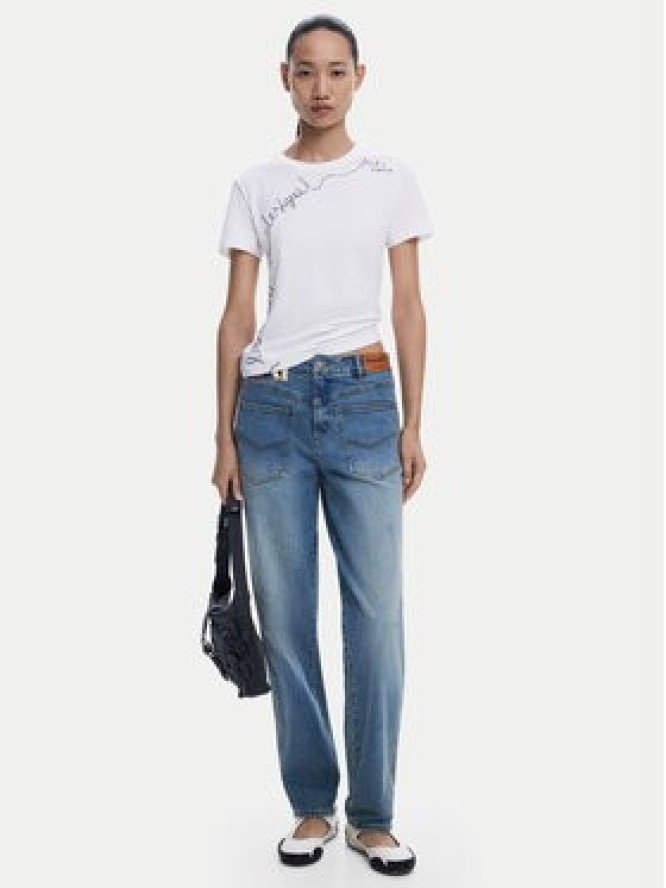 Desigual T-Shirt Charly 25WWTK08 Biały Regular Fit