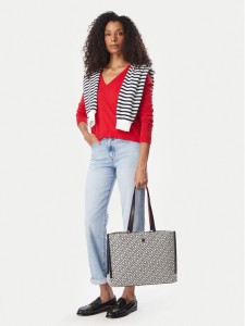 Tommy Hilfiger Torebka Th Jacquard Tote AW0AW19009 Niebieski