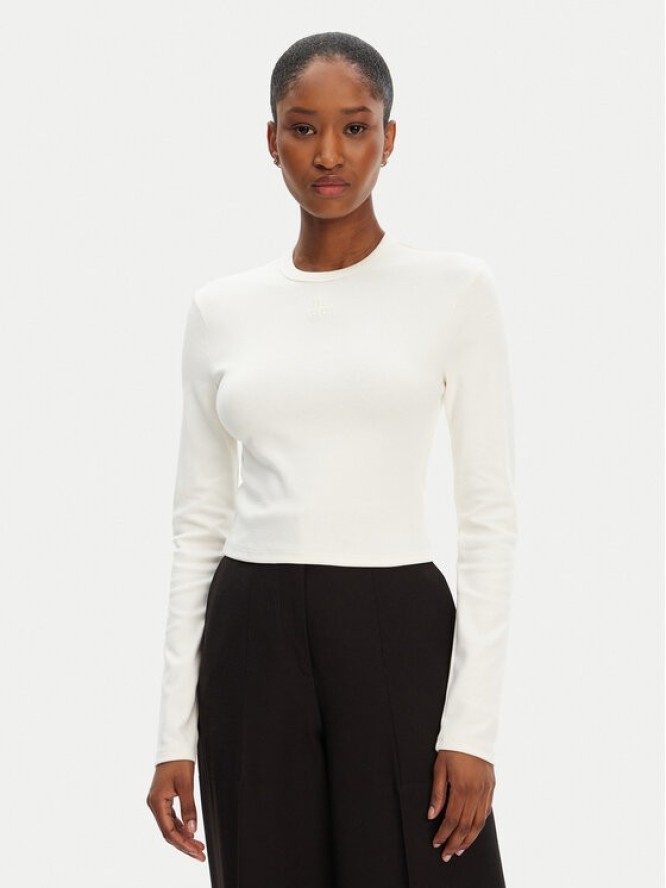 HUGO Bluzka Dafilomena_3 50518378 Écru Slim Fit