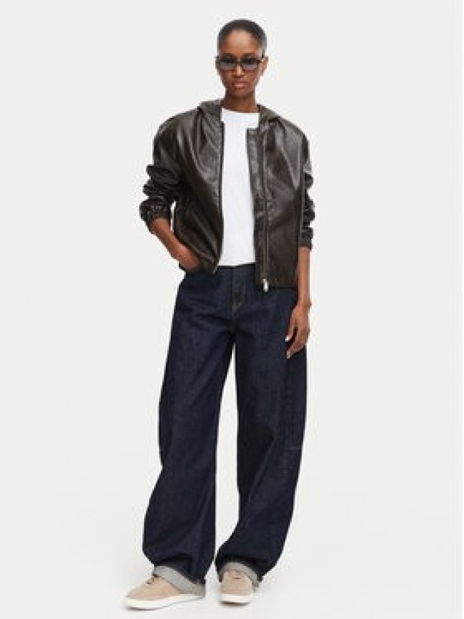 Calvin Klein Jeans Kurtka z imitacji skóry LV047G516G Brązowy Regular Fit