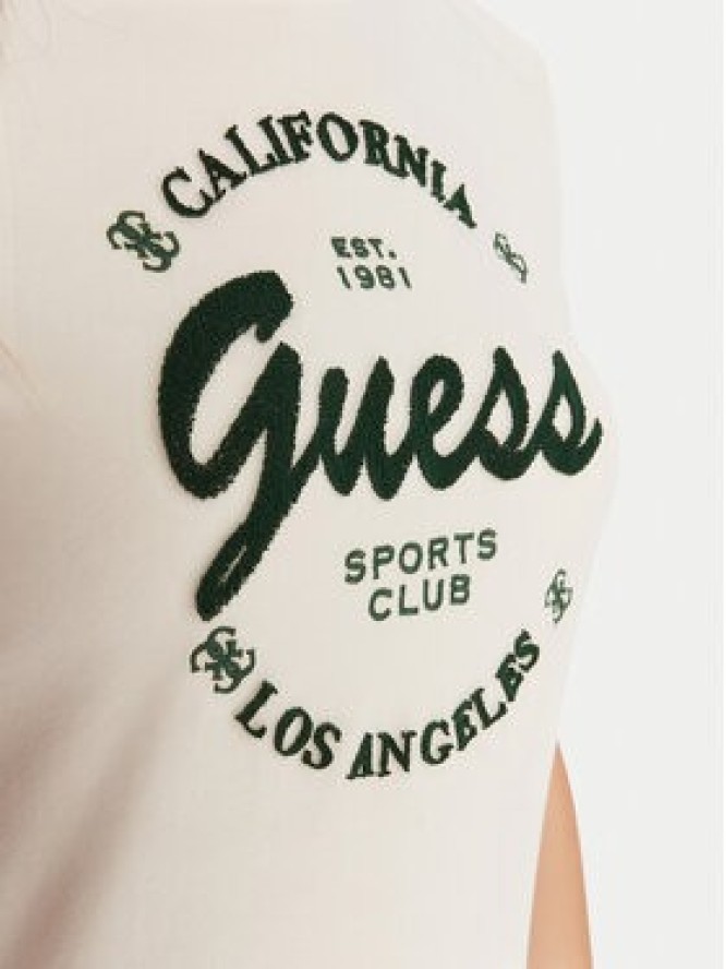 Guess T-Shirt V5BI03 J1314 Beżowy Slim Fit