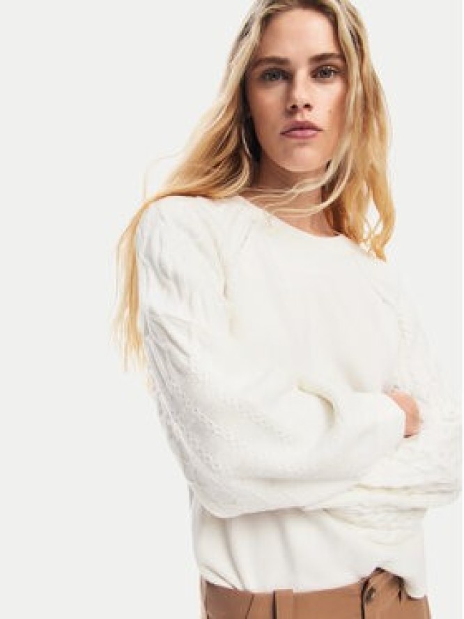 Desigual Sweter Regina 24WWJF35 Biały Regular Fit