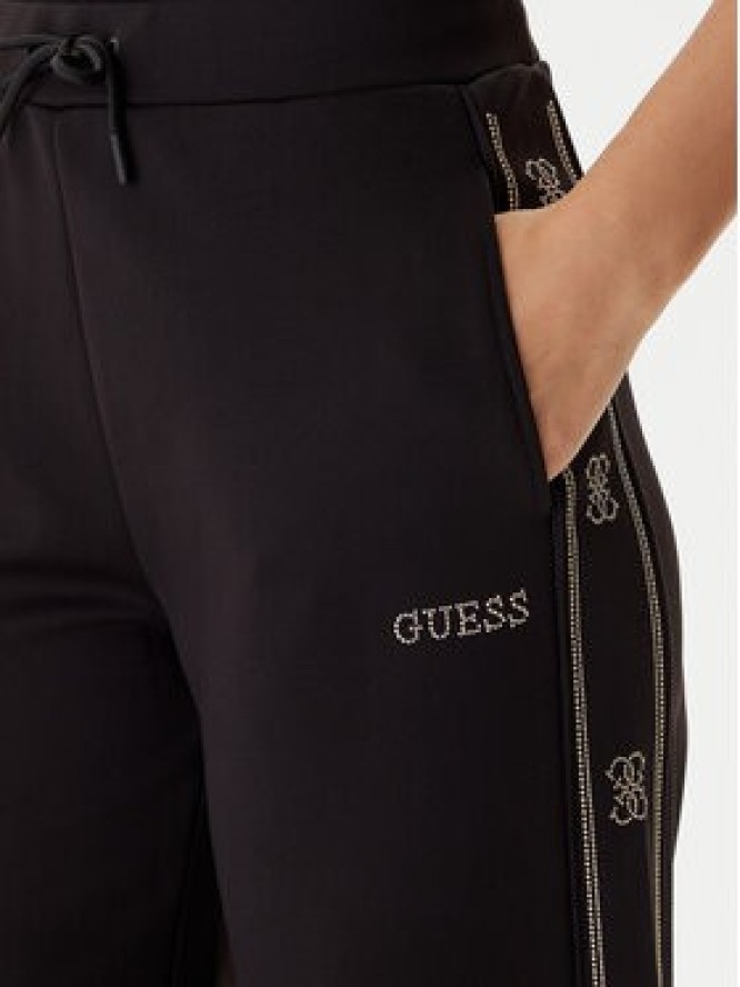 Guess Spodnie dresowe V5BB12 KCX22 Czarny Wide Leg