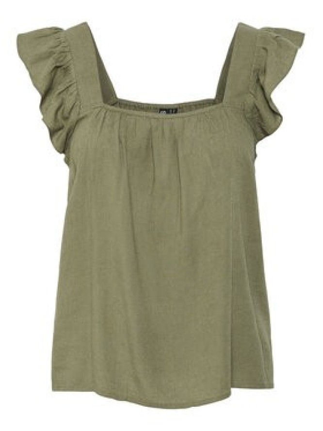 Pieces Bluzka Pia 17154740 Zielony Regular Fit