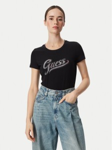Guess T-Shirt W6YI21 K4337 Czarny Regular Fit