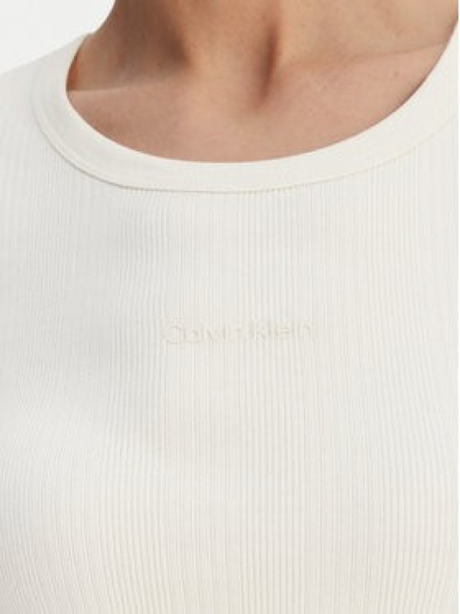 Calvin Klein T-Shirt Varigated LV044F211G Écru Slim Fit