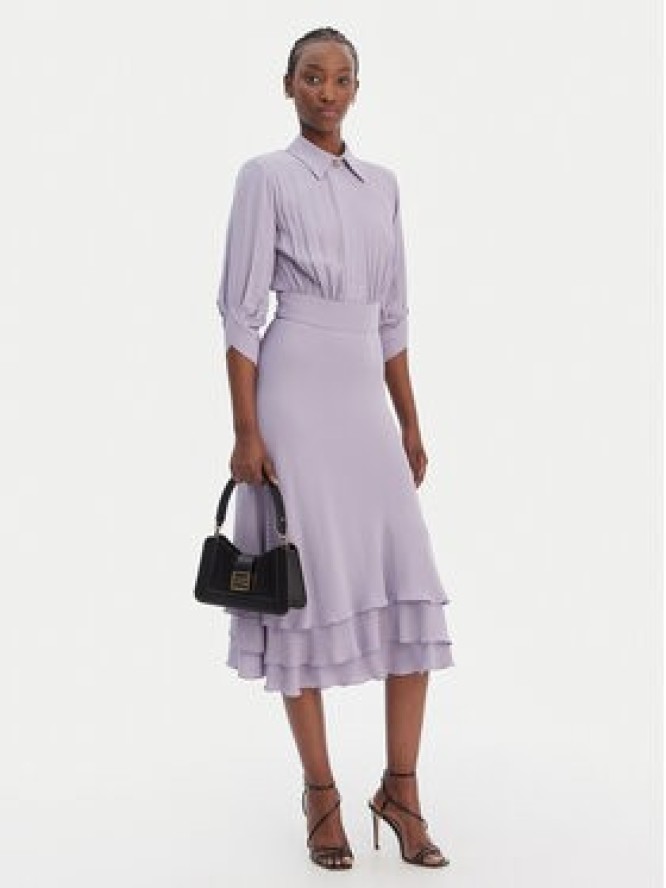 Elisabetta Franchi Sukienka koktajlowa AB-923-61E2 Fioletowy Regular Fit