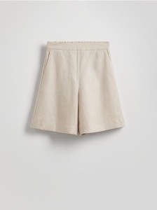Lniane szorty - beżowy