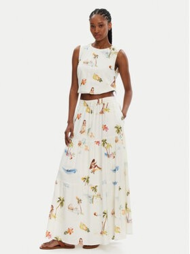 Seafolly Spódnica maxi Isla Palm 55397-SK Écru Regular Fit
