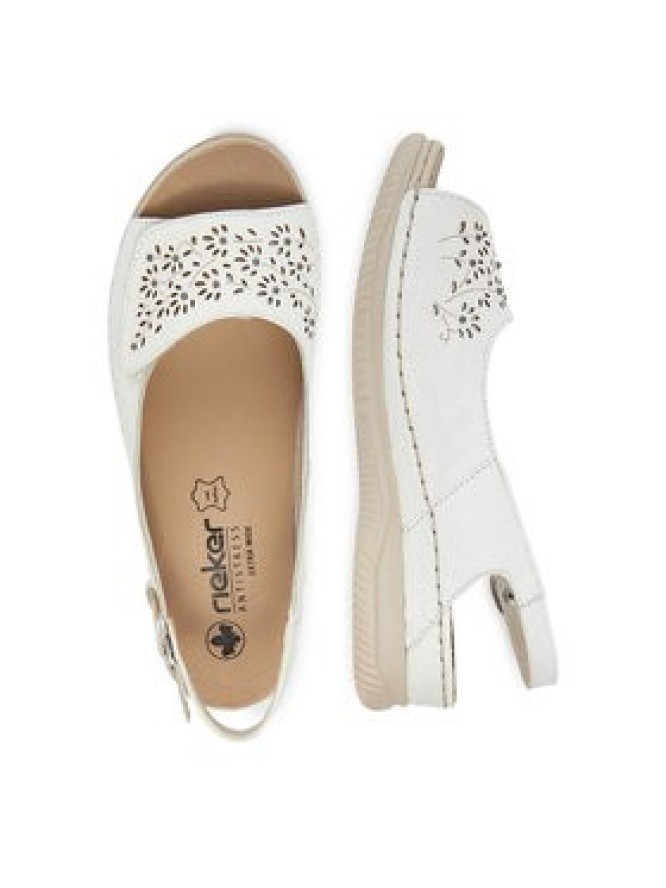 Rieker Sandały V7450-80 Biały