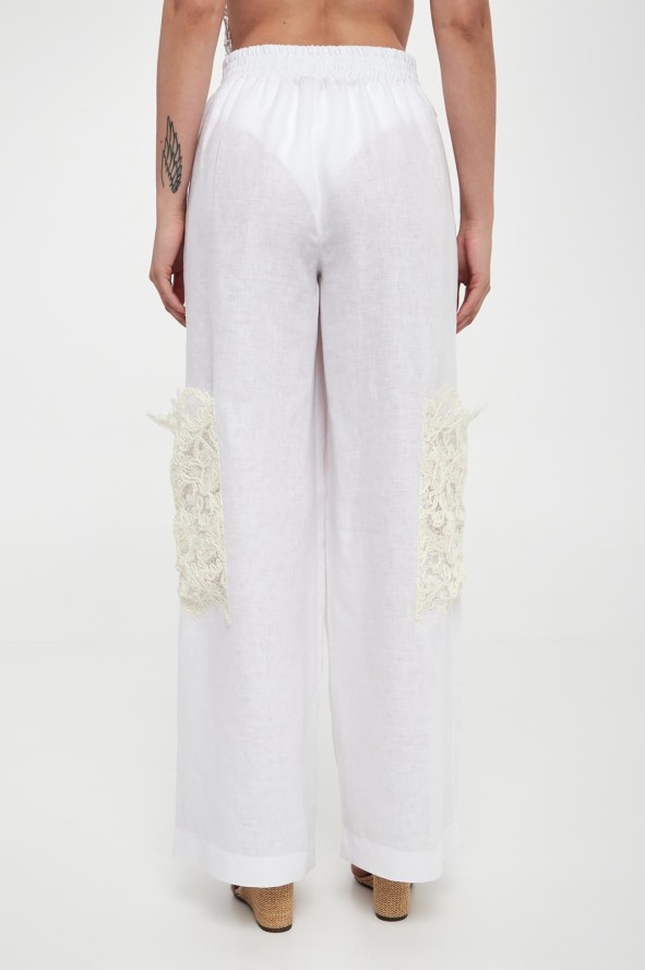 Spodnie damskie lniane ERMANNO SCERVINO LIFE