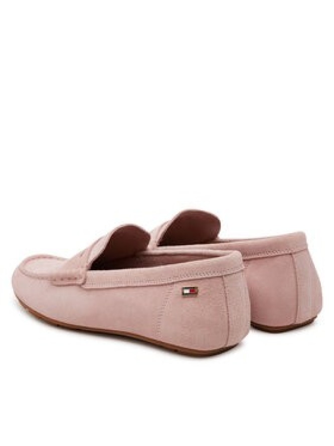 Tommy Hilfiger Mokasyny Flag Soft Suede Driver Loafer FW0FW08558 Różowy