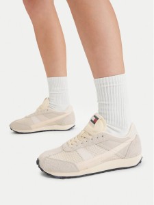 Tommy Jeans Sneakersy Tjw Retro Runner Archive EN0EN03013 Écru