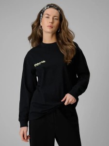 Longsleeve regular z nadrukiem damski 4F 4FRSS26TSWSF2834