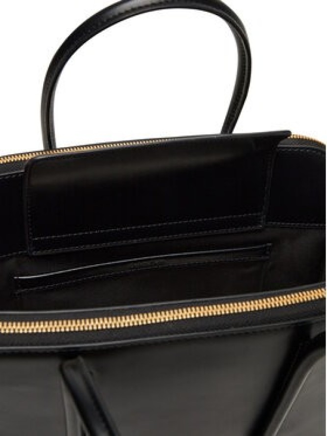 Calvin Klein Torebka Carryall Mini Leather Tote Bag LV04F3034G Czarny