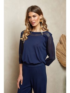 Joséfine Koszulka "Alison" w kolorze granatowym rozmiar: M