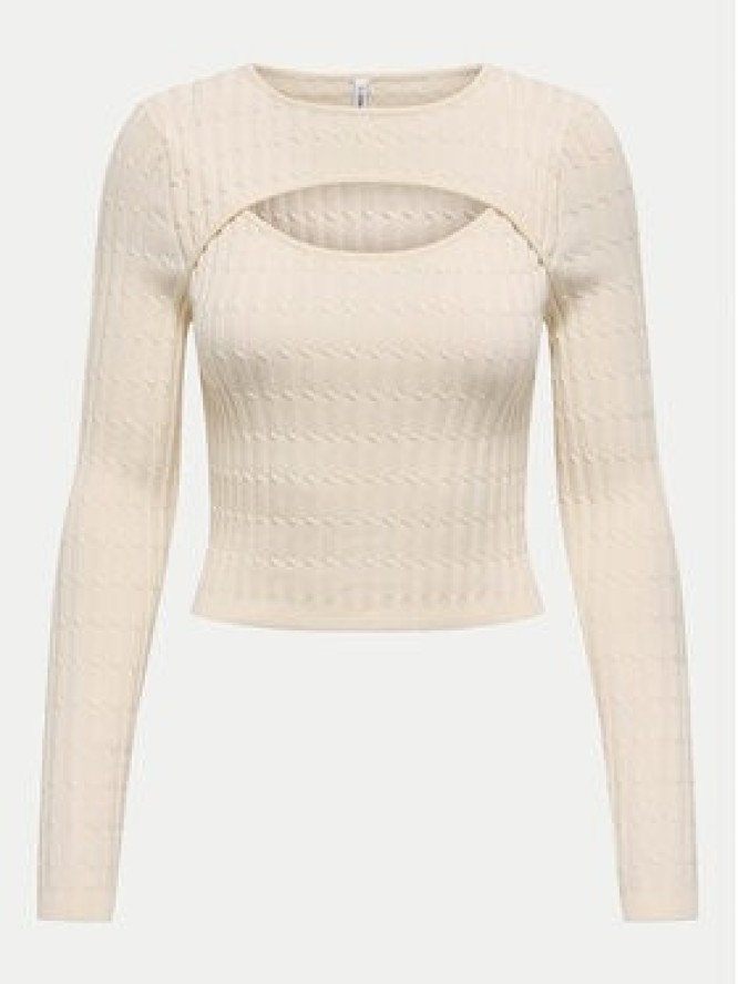 ONLY Sweter Meddi 15339582 Beżowy Cropped Fit