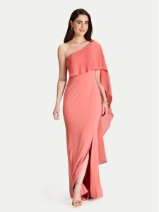 Swing Sukienka wieczorowa 5AJ03500 Koralowy Regular Fit