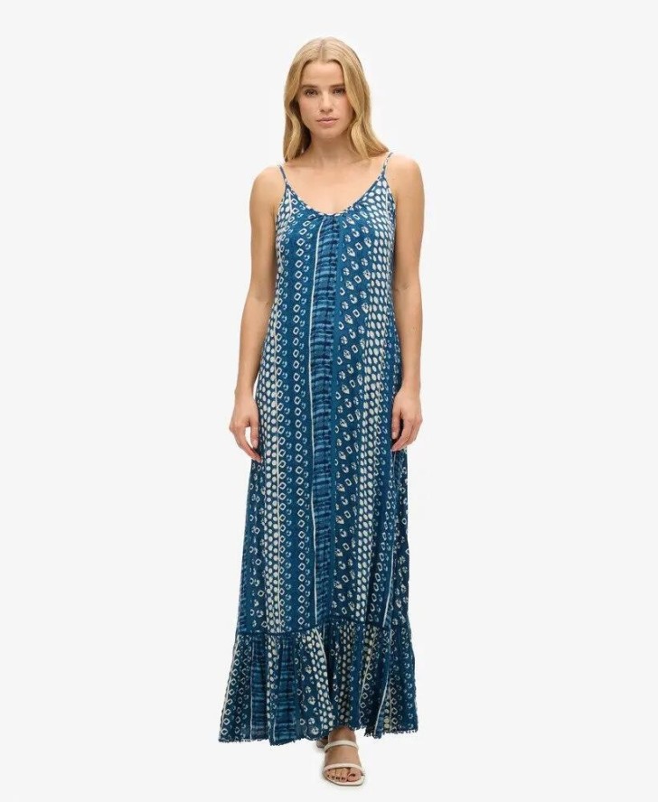 superdry Maxi Beach Cami Dress – sukienka maxi z wiskozy, boho