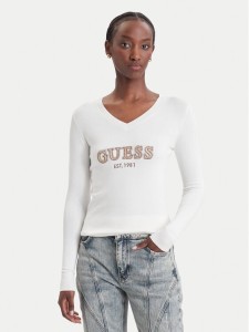 Guess Sweter W6BR55 Z1456 Kremowy Regular Fit