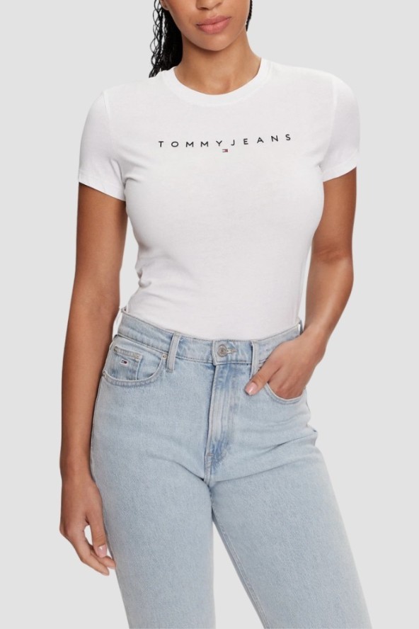 TOMMY JEANS Biały t-shirt damski, Rozmiar S