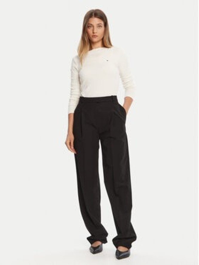 Tommy Hilfiger Bluzka WW0WW47309 Écru Slim Fit