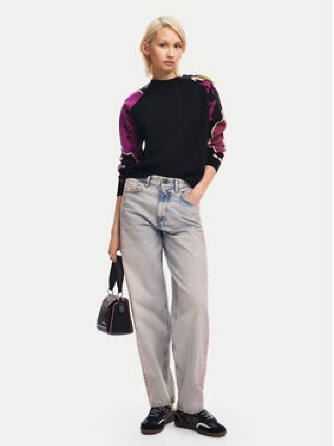 Desigual Sweter Barrie 24WWJF24 Czarny Regular Fit