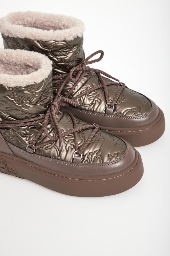 Śniegowce damskie skórzane Yoko 19 PINKO