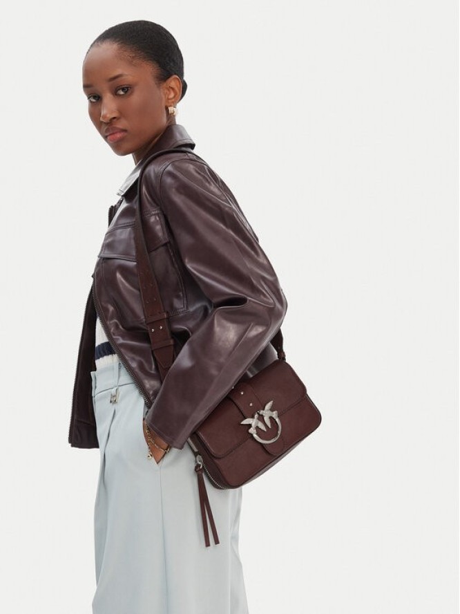 PINKO Torebka Love One Slouchy Zip Mini AI 25-26 PLTT 105345 A2JG Brązowy