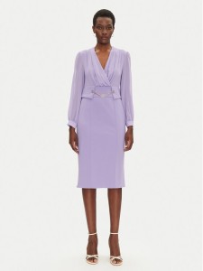 Rinascimento Sukienka koktajlowa CFC0123289003 Fioletowy Regular Fit