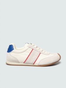 sneakersy damskie z zamszowymi wstawkami białe tt274558 101