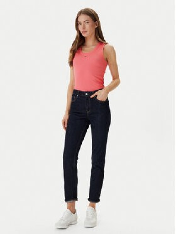 Tommy Jeans Top Essential DW0DW20673 Różowy Slim Fit
