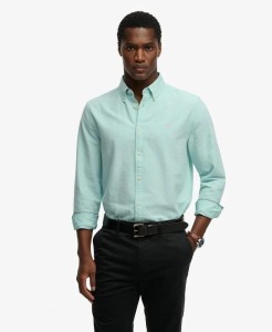 superdry Koszula Preppy Oxford z długim rękawem z bawełny organicznej