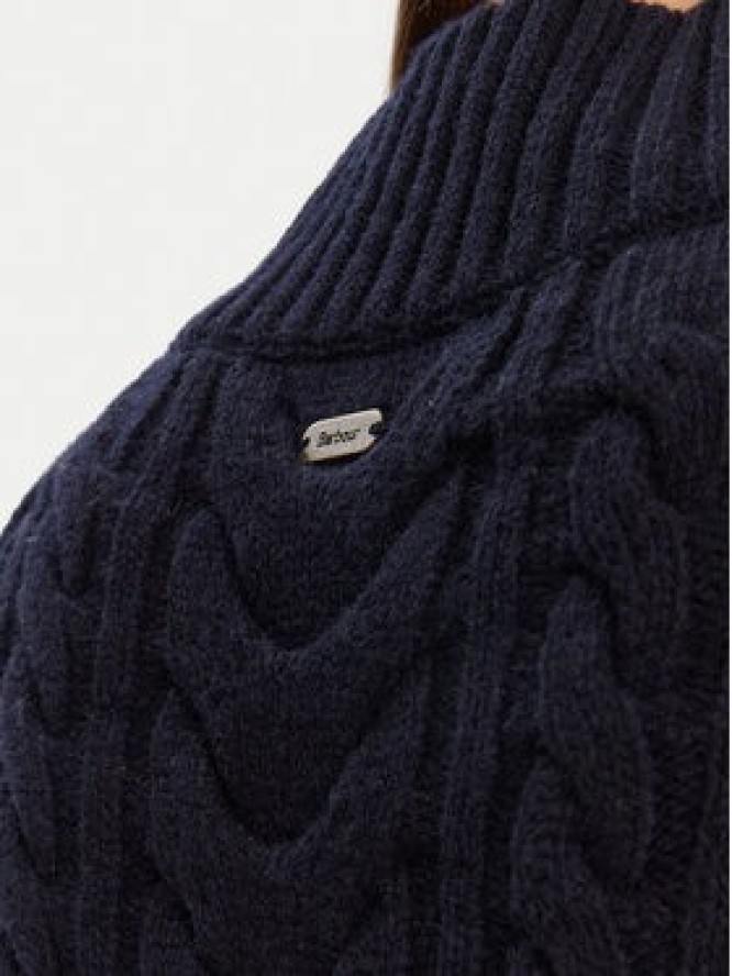 Barbour Sukienka dzianinowa Belford LDR0946NY73 Granatowy Regular Fit