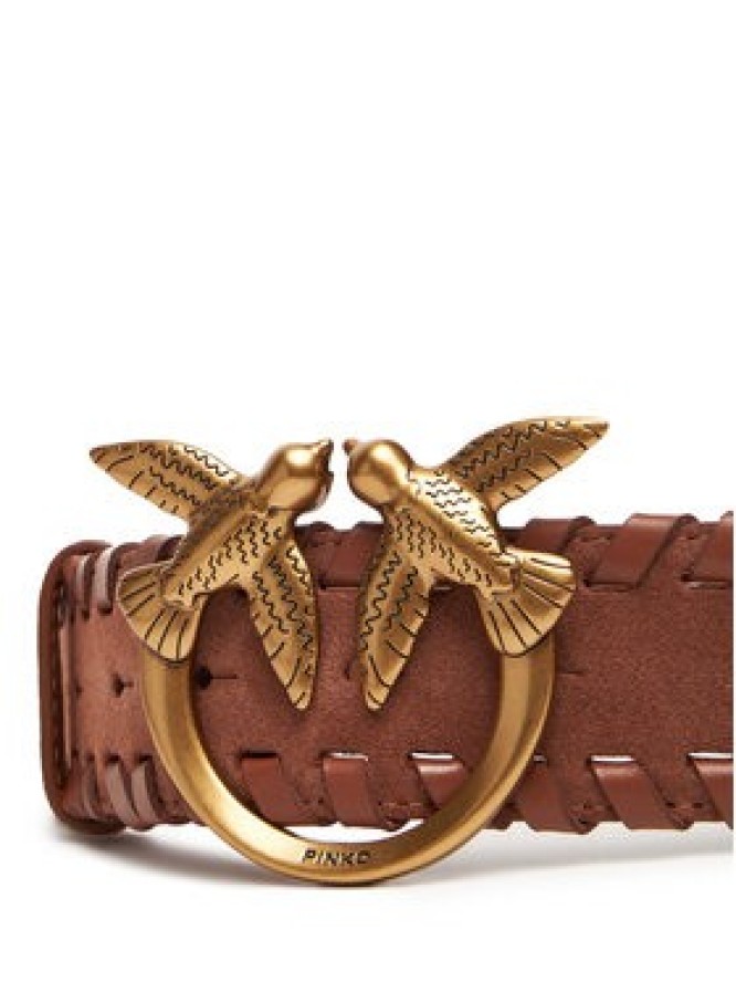 PINKO Pasek Damski Love Berry Weaving Belt H4 20252 PLT01 105461.A2QG Brązowy