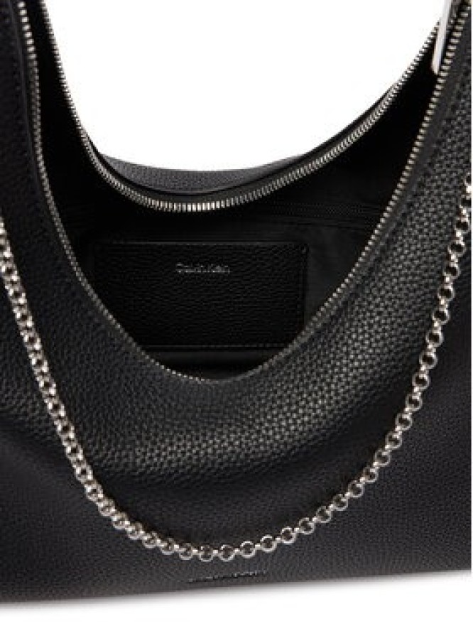Calvin Klein Torebka Emblem Hw Pebble Shoulder Bag LV04F3495G Czarny