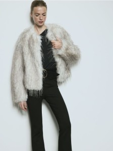 Sztuczne futerko z piórami - wielobarwny