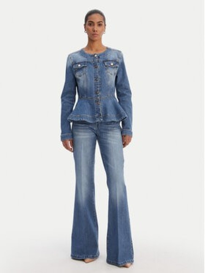 Fracomina Kurtka jeansowa FR26SJ4007D40902 Niebieski Regular Fit