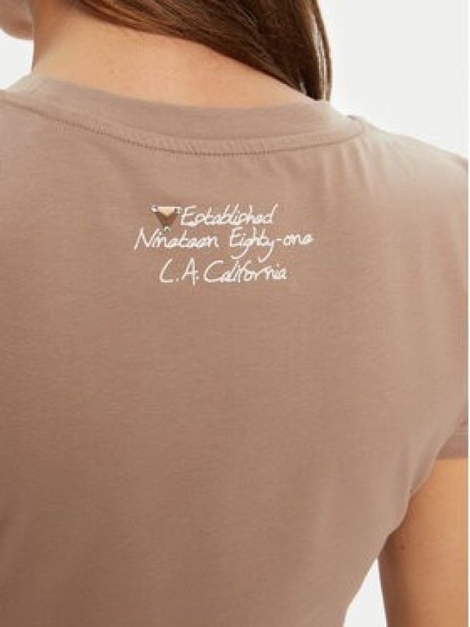 Guess T-Shirt W5RI22 J1314 Brązowy Regular Fit