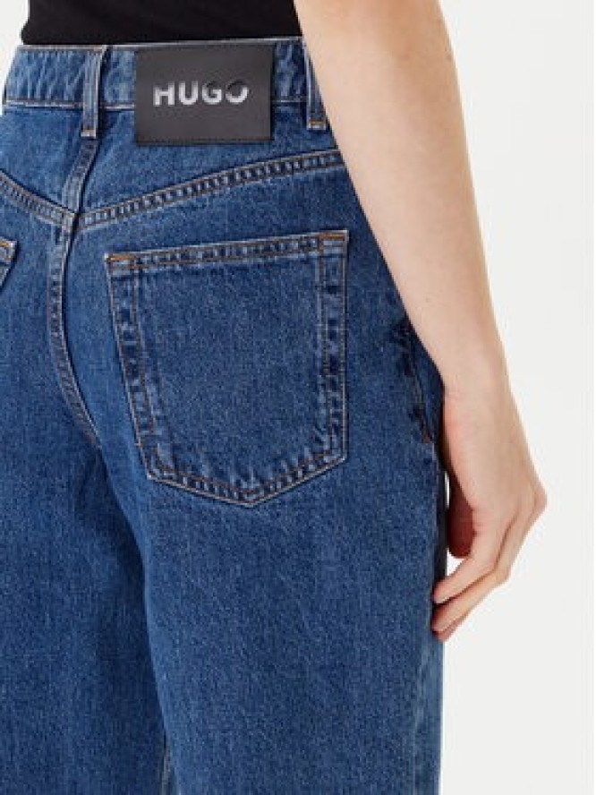 HUGO Jeansy Garlene 50542462 Niebieski Mom Fit