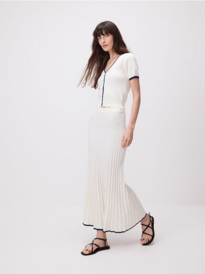 Dzianinowa spódnica maxi - wielobarwny