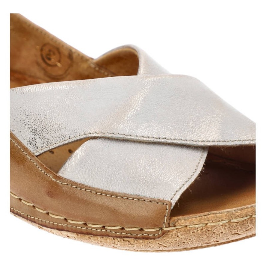 Brązowe Sandały Maciejka Damskie Skórzane Buty