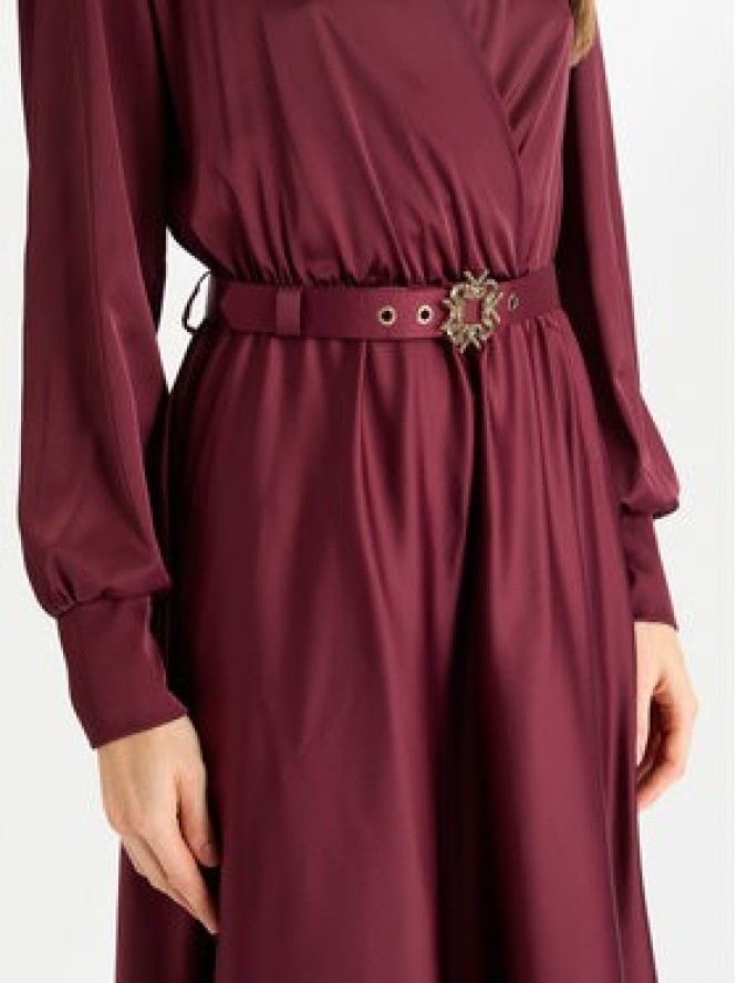 Rinascimento Sukienka koktajlowa CFC0125426003 Bordowy Regular Fit