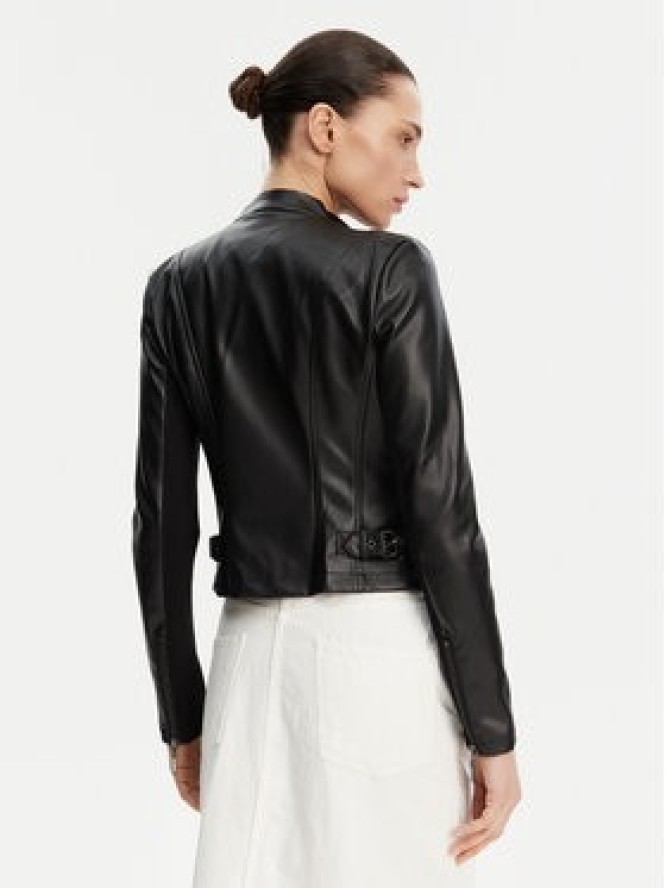 French Connection Kurtka z imitacji skóry 75BZ7 Czarny Regular Fit