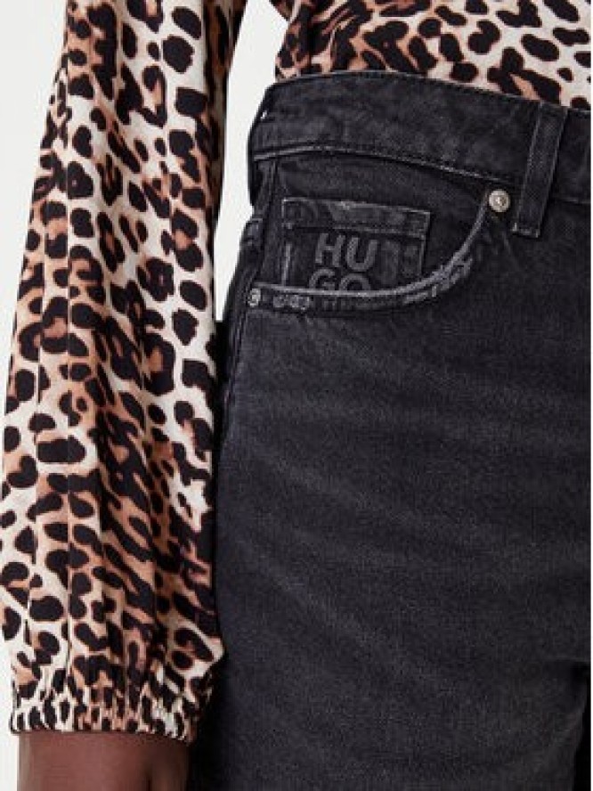 HUGO Jeansy 50546496 Czarny Wide Leg