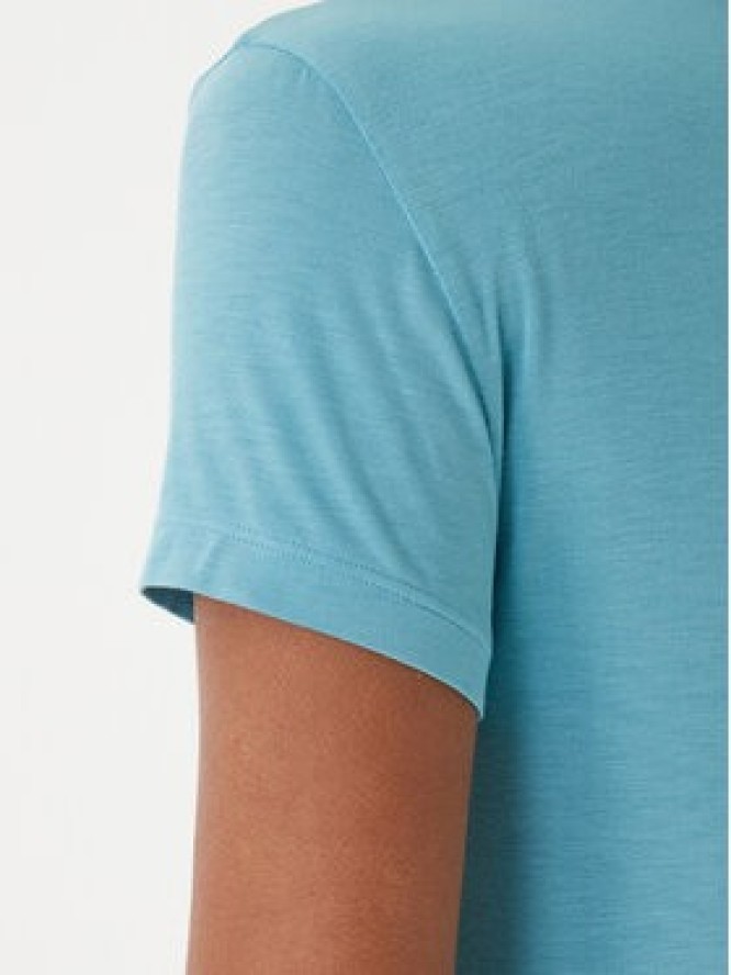 Emporio Armani T-Shirt EW000409 AF19024 U9163 Turkusowy Regular Fit